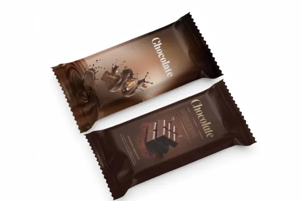 チョコレートバーの包装紙、サシェ、ホイル包装フィルム 